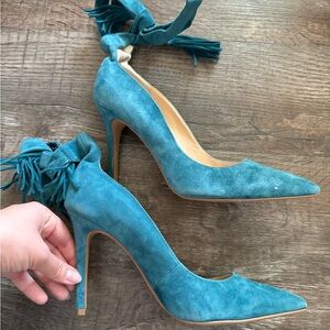 Teal Hella High Heels - 3 inches??